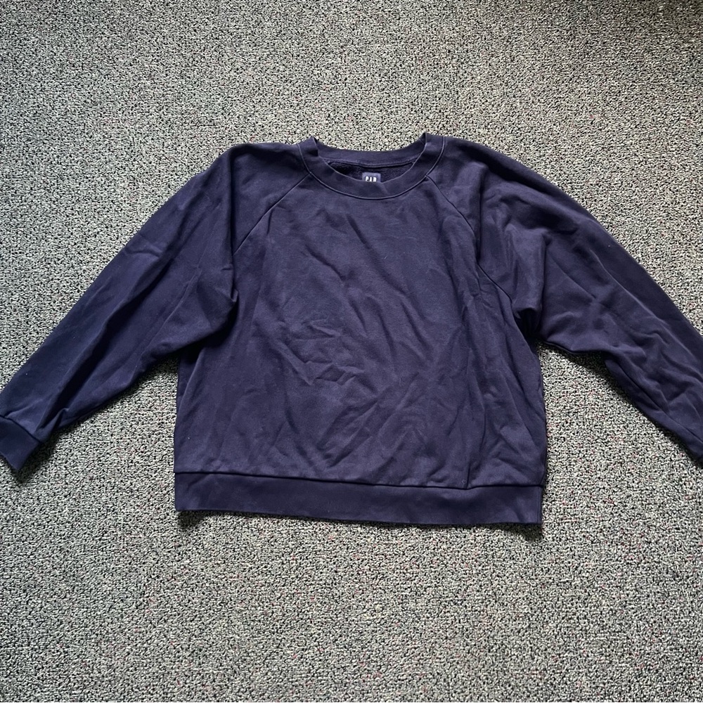 Gap Navy Blue Oversized Basic Cotton Sweatshirt C… - image 5